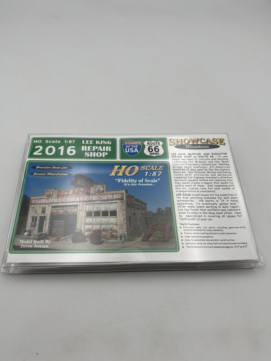 Showcase Miniatures 2016 HO Lee King Repair Shop Build Kit