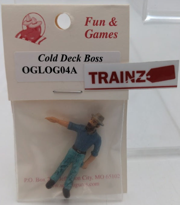 Scale Figures OGLOG04A O Scale Fun & Games Cold Deck Boss Painted Figure
