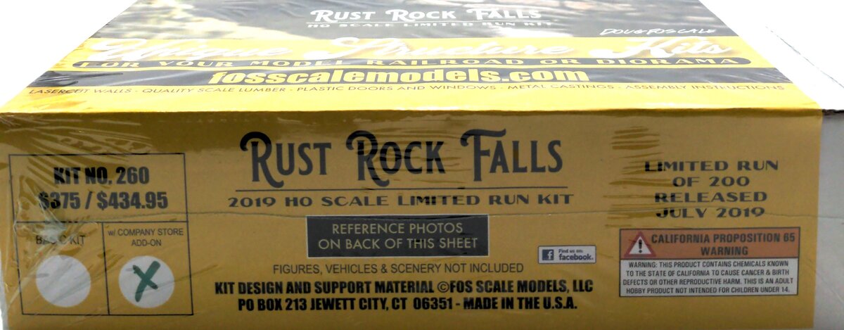 FOS Scale Limited 260 HO Rust Rock Falls Building Kit