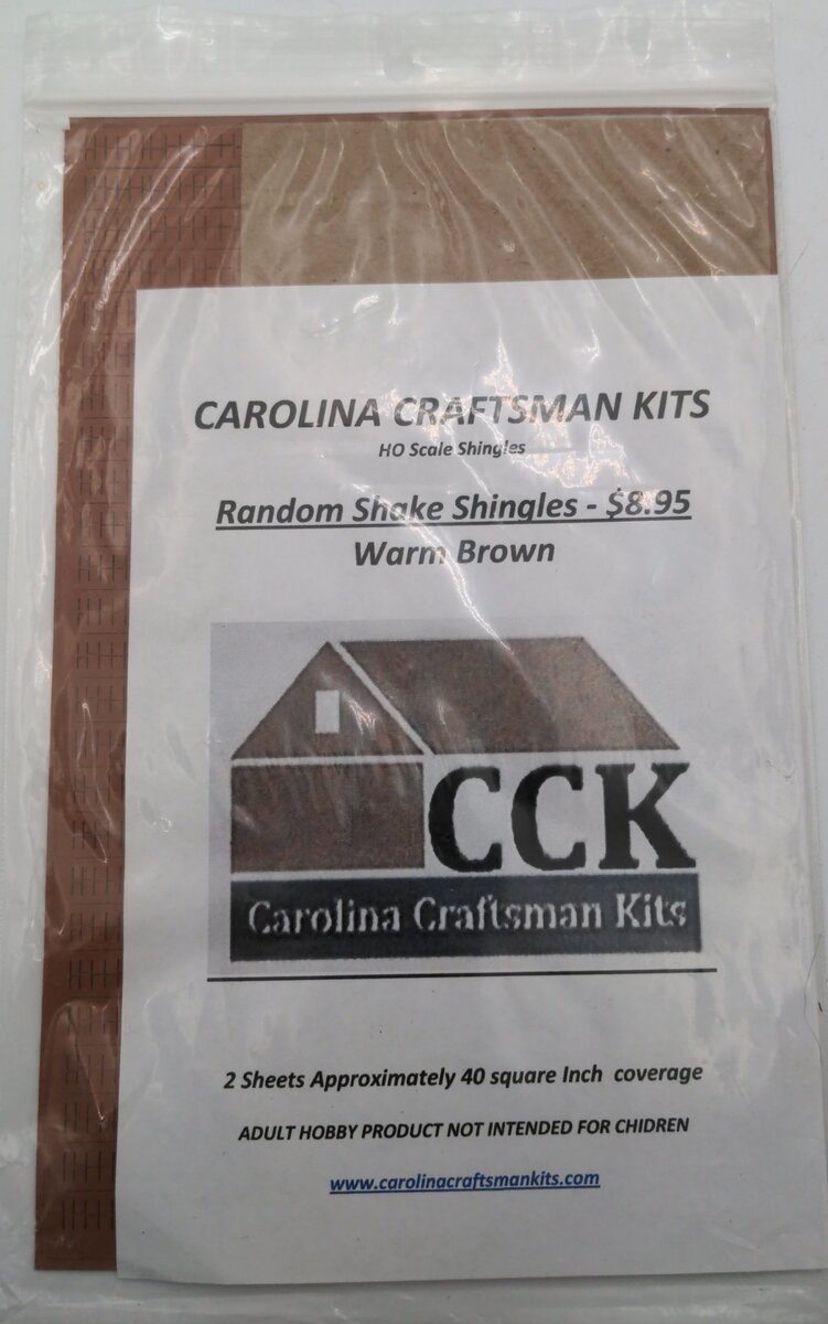 Carolina Craftsman HO Random Shake Shingles Warm Brown