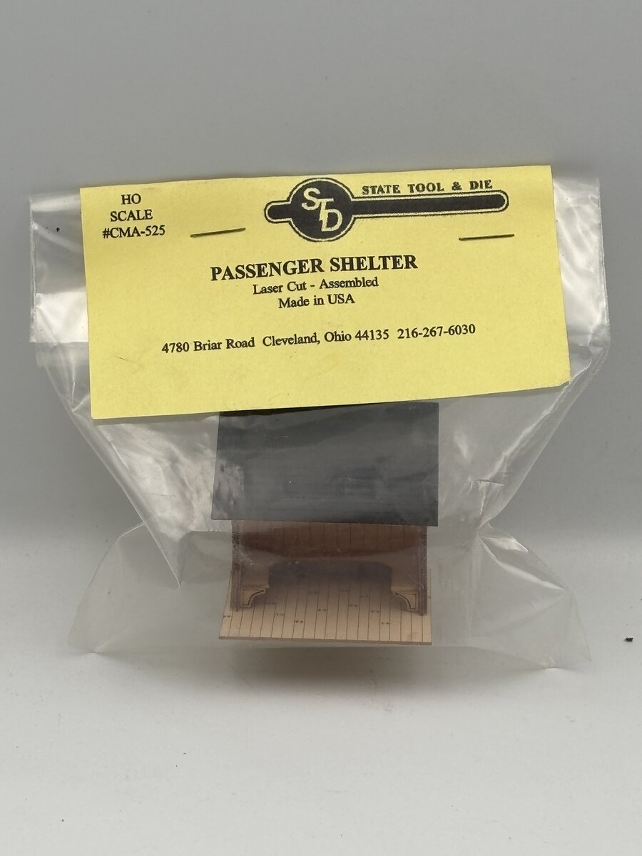 State Tool & Die CMA-525 HO Scale Lazer Cut Passenger Shelter