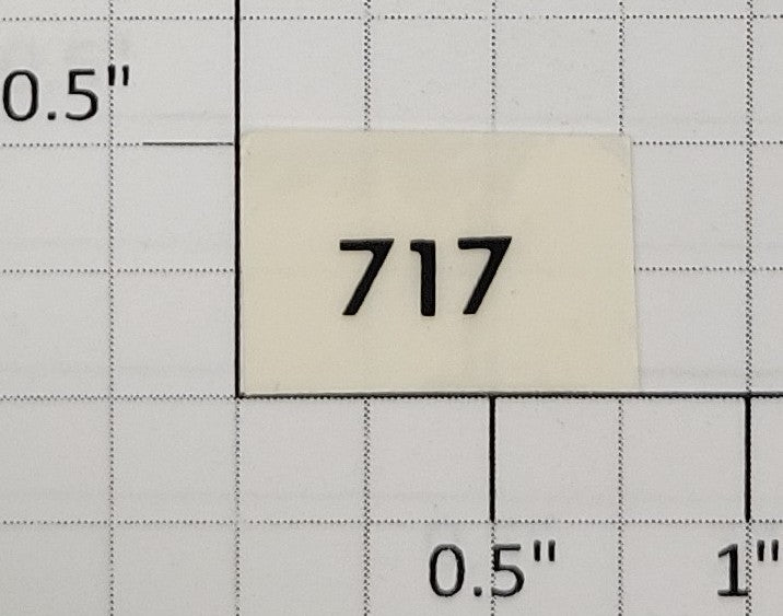 American Flyer ST-717B Log Car Black Lettering Sticker Decal #717