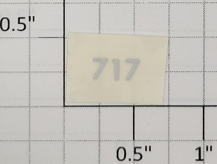 American Flyer ST-717S Log Car Silver Lettering Sticker Decal #717