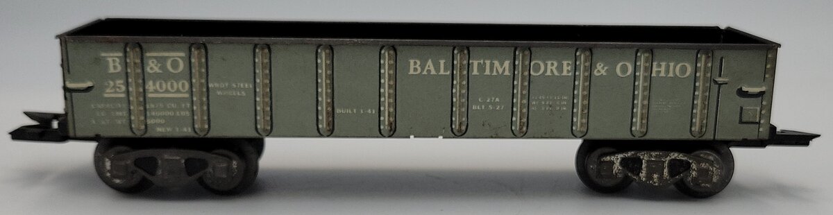 Marx 254000 Tinplate B & O Gondola with Plastic Couplers