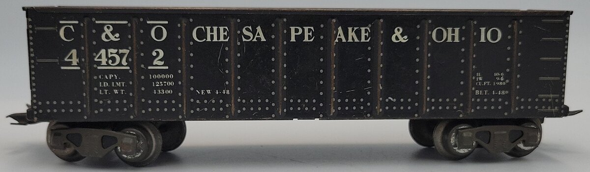 Marx 44572-1 Tinplate C & O Gondola with Metal Couplers