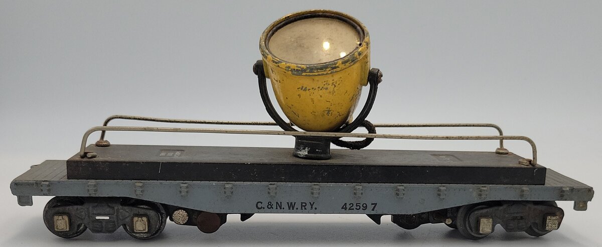 American Flyer 634 Cast Operating C & N W.R.Y. Searchlight Car w/ Light #42597