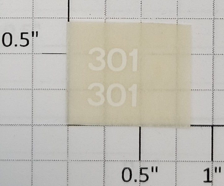 American Flyer TRS301W White Lettering Dry Transfer Decal #301 (Set of 2)