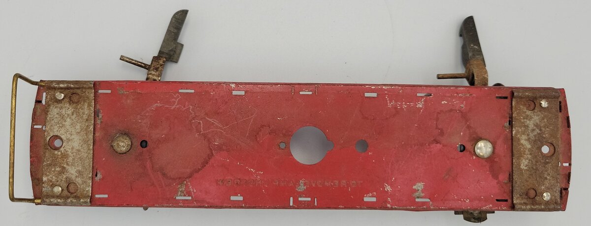 American Flyer 1936-3 O Gauge Red Tinplate Caboose Bottom Frame w/ Coupler Truck