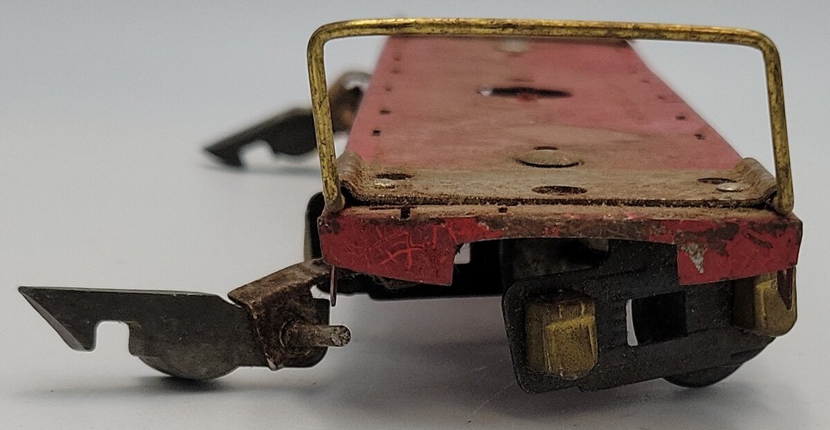 American Flyer 1936-3 O Gauge Red Tinplate Caboose Bottom Frame w/ Coupler Truck