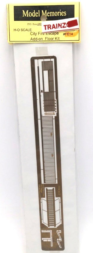 Model Memories FE14 HO Scale 'City Fire Escape- Ad-On Floor Kit