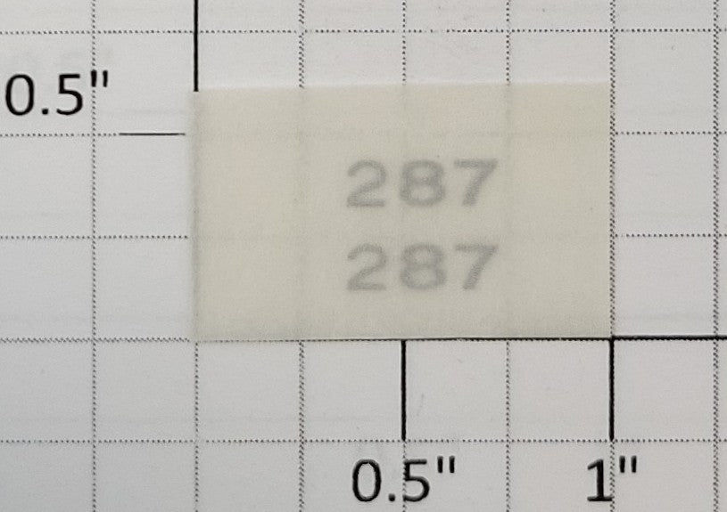 American Flyer TRS287S Small Silver Lettering Dry Transfer Decal #287 (2)