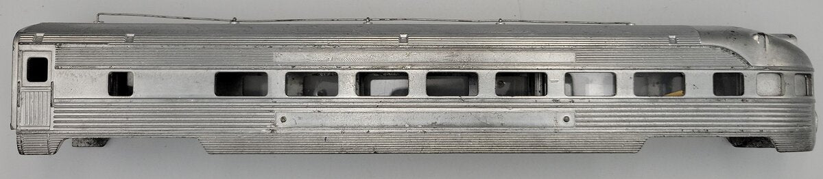 American Flyer K5469WT Repainted Silver Flash Observation Car Shell