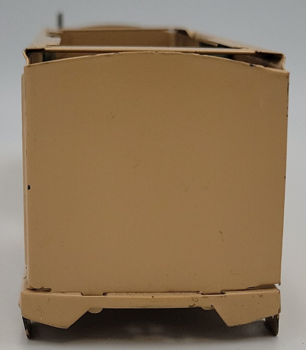 American Flyer 408-50 Prewar O Gauge Tan Tinplate Boxcar Shell, Frame & Doors
