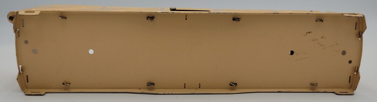 American Flyer 408-50 Prewar O Gauge Tan Tinplate Boxcar Shell, Frame & Doors