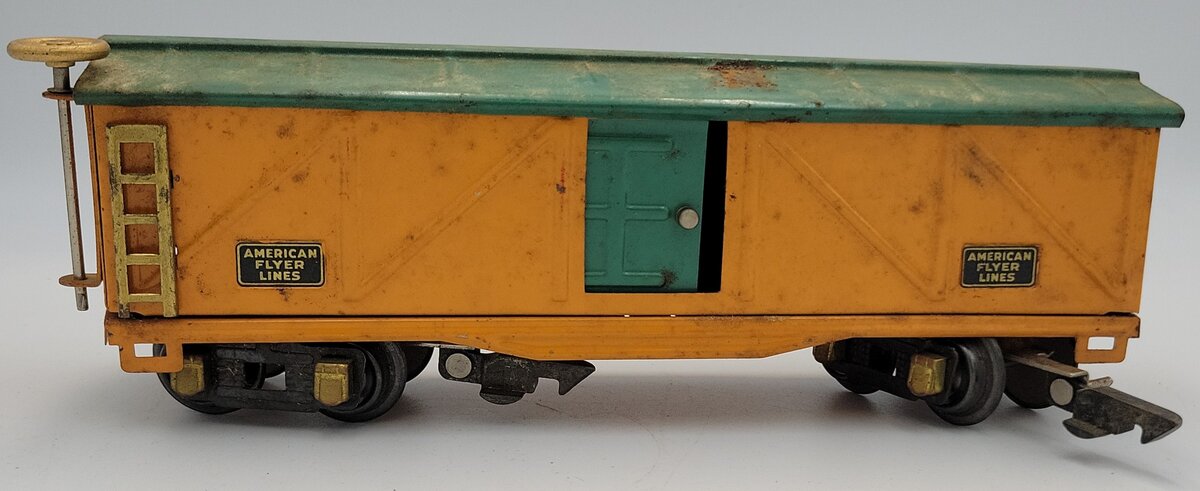 American Flyer 408 O Gauge AFL Orange & Green Box Car w/ Original Box #408