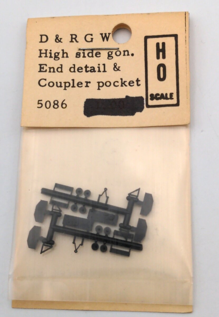 Grandt Line 5086 HO High Side Gon. End Detail & Coupler Pocket