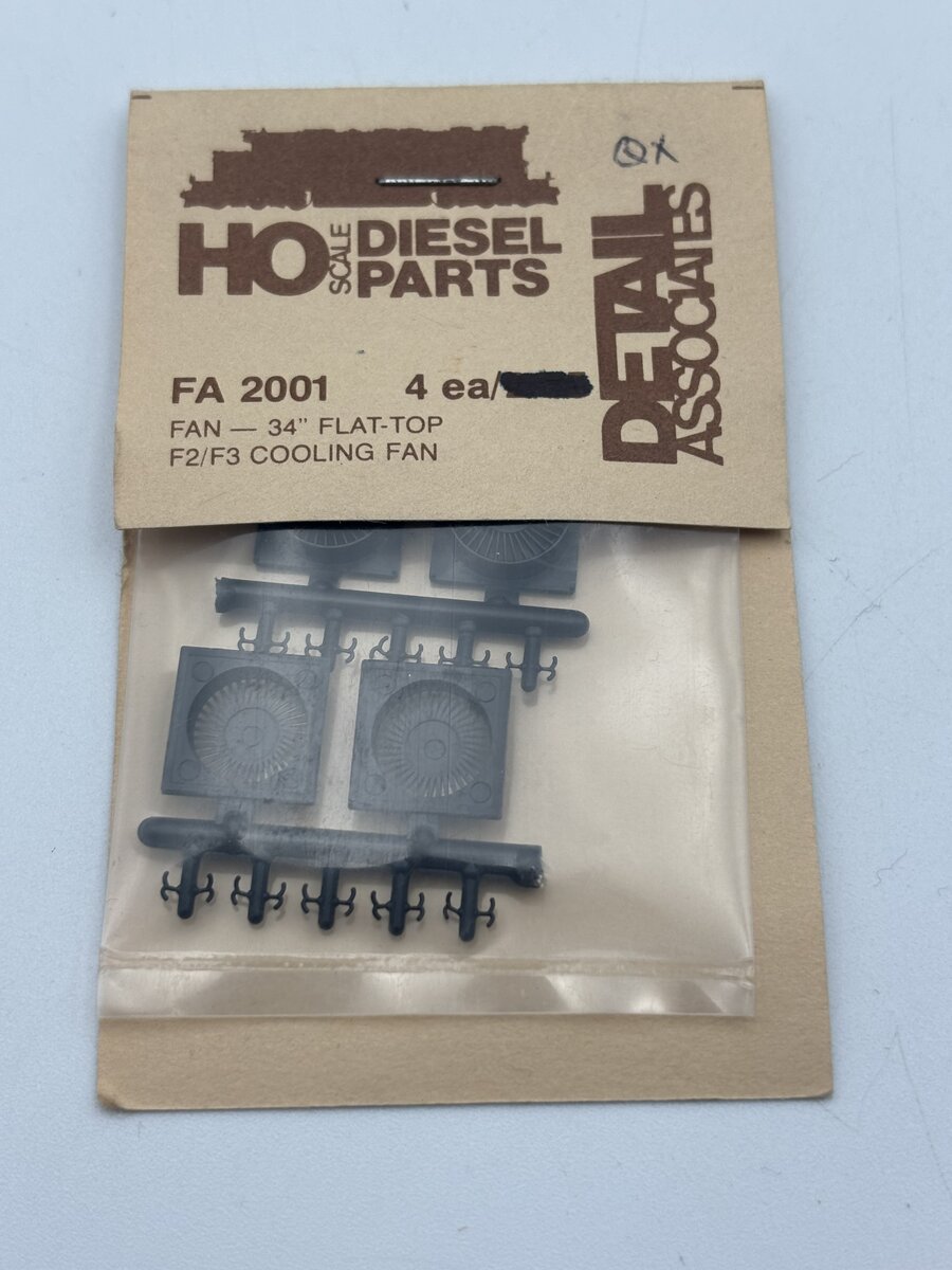 Detail Associates FA2001 HO Fan-34" Flat-Top F2/F3 Cooling Fan (Pack of 4)