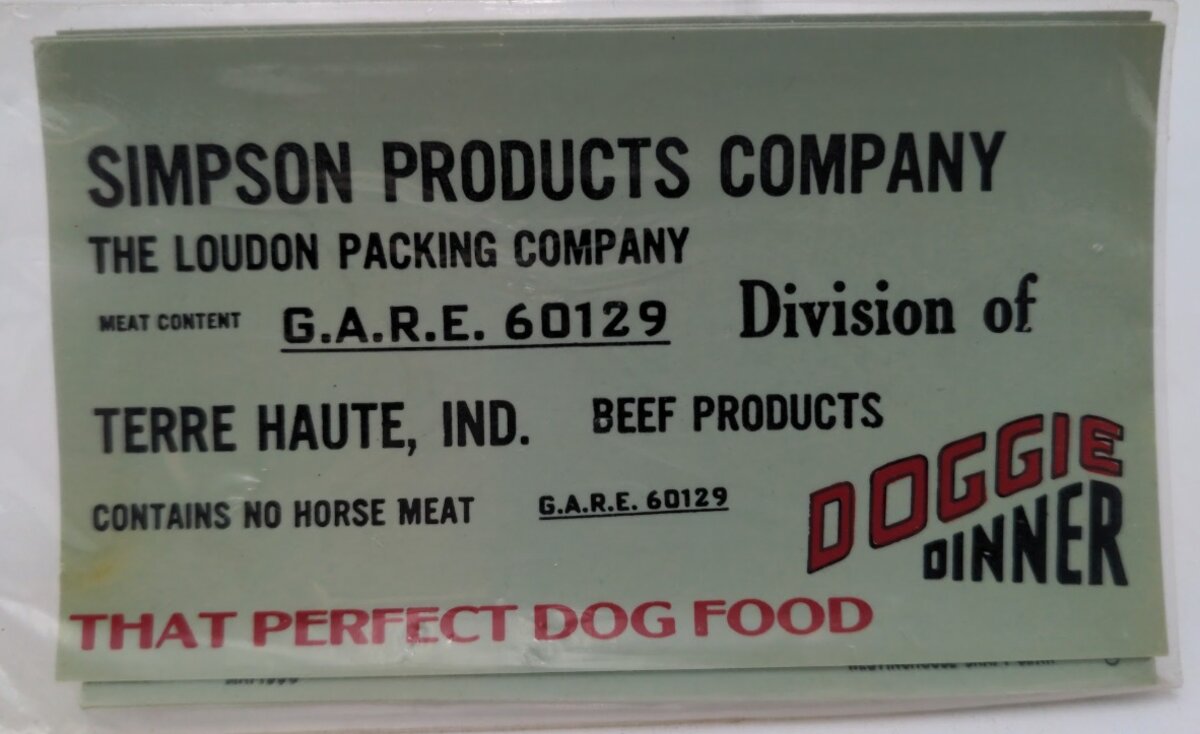 Walthers I209 O Gauge Black Doggie Dinner Refrigerator Car Decal