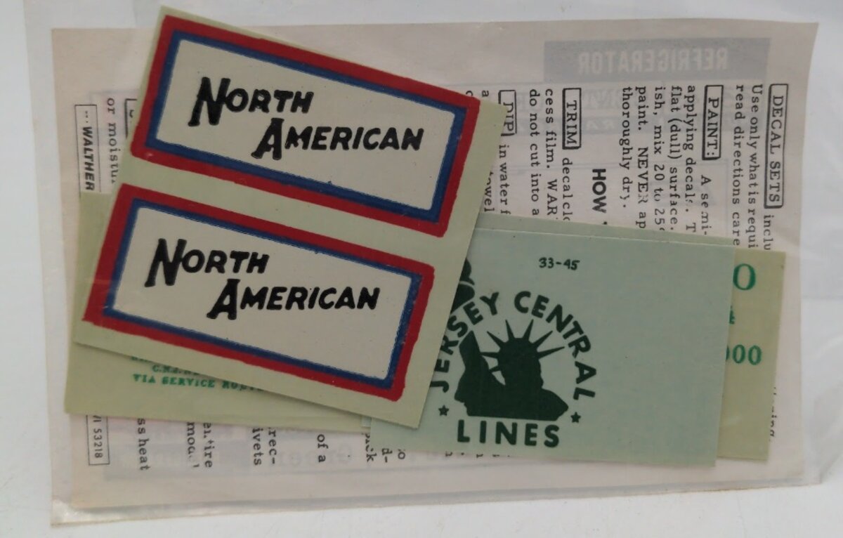 Walthers 33-45 O Gauge Green Central of New Jersey Refrigerator Car Decal