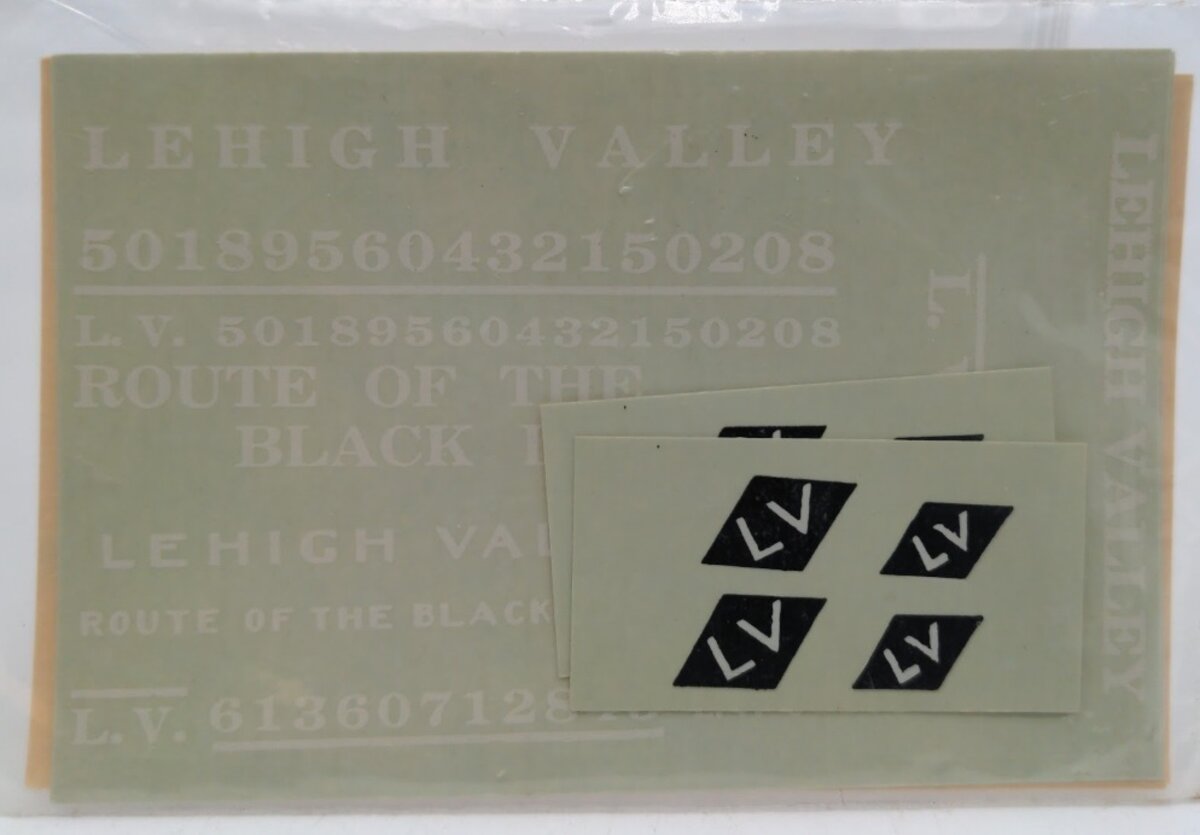 Walthers 60-15 O Gauge White Lehigh Valley Freight Auto or Box Car Decal