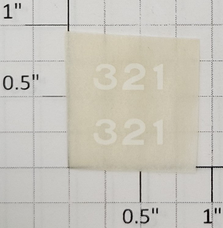 American Flyer TRS321W White Lettering Dry Transfer Decal #321 (Set of 2)