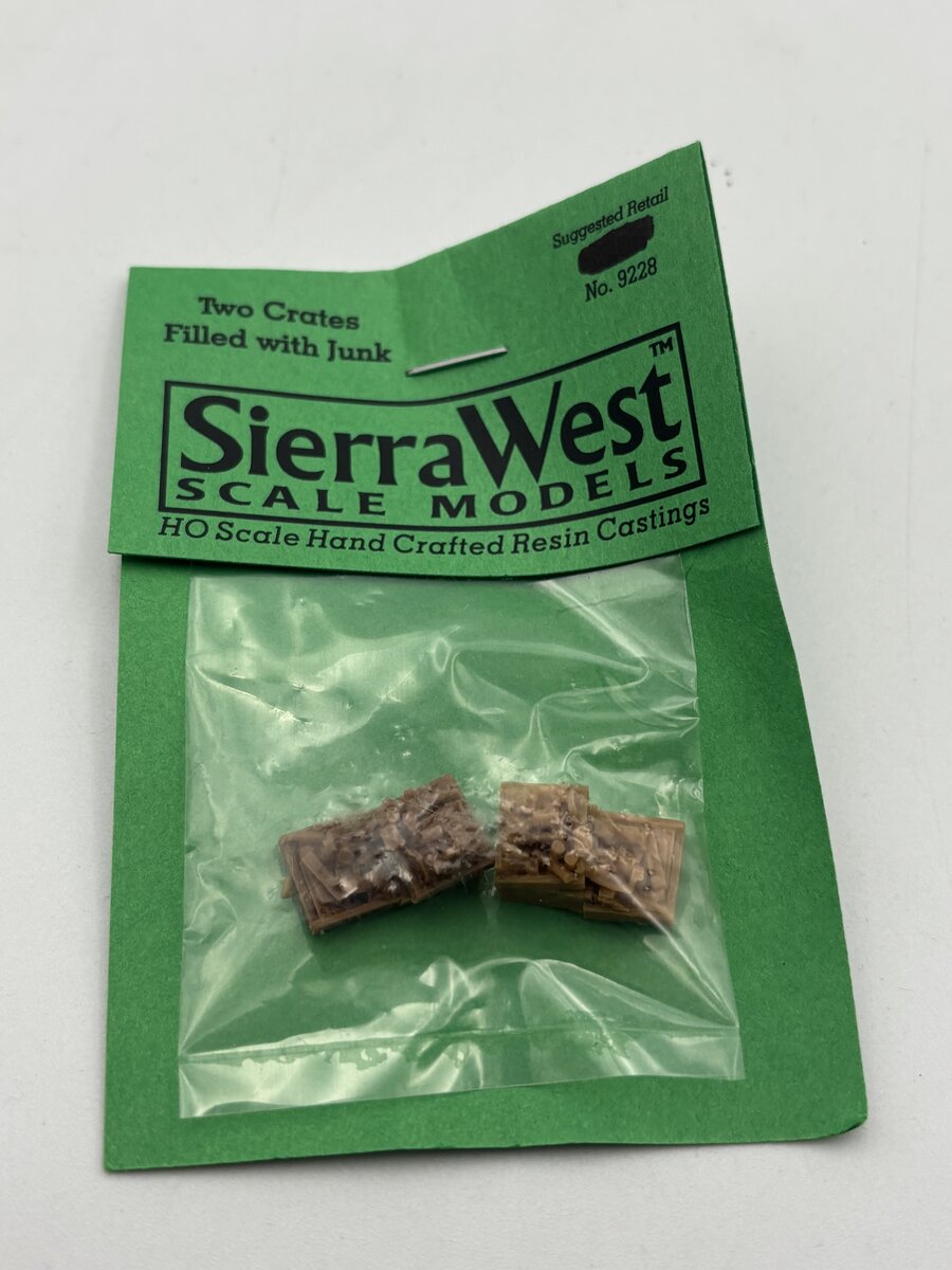 Sierra West 9228 HO Two Crates Filled With Junk Resin Casting