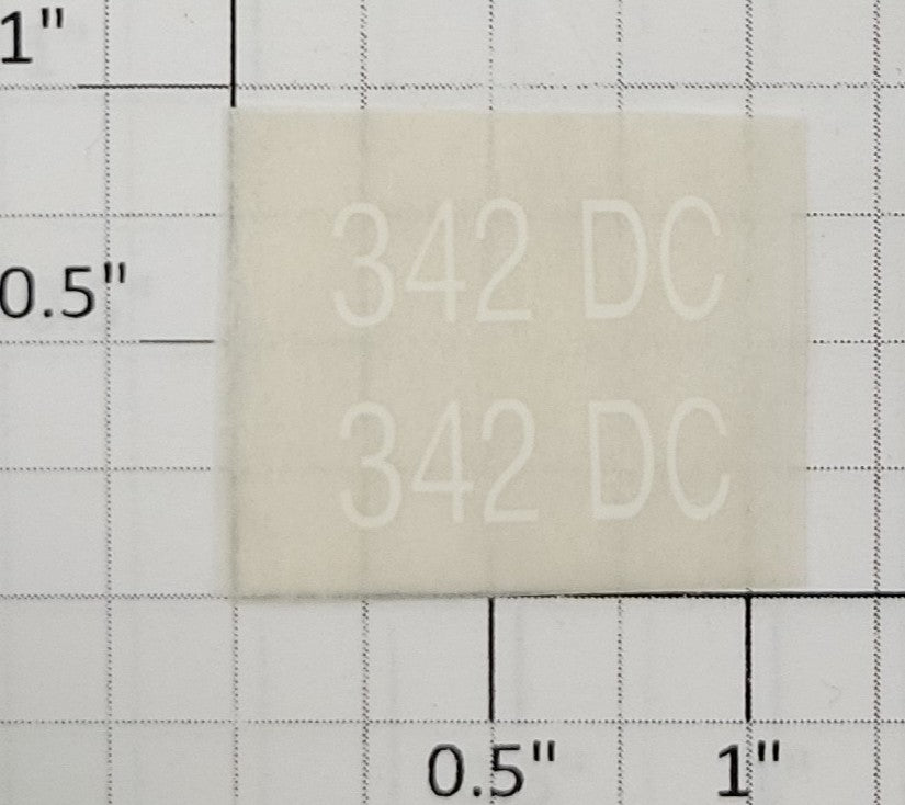 American Flyer TRS342DCW White Lettering Dry Transfer Decal #342 DC (Set of 2)