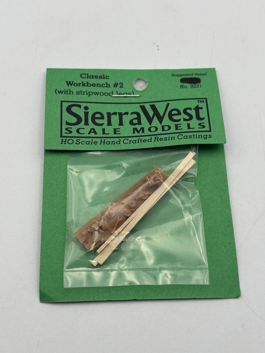 Sierra West 9231 HO Classic Workbench #2 (With Strip-wood Legs) Resin Casting