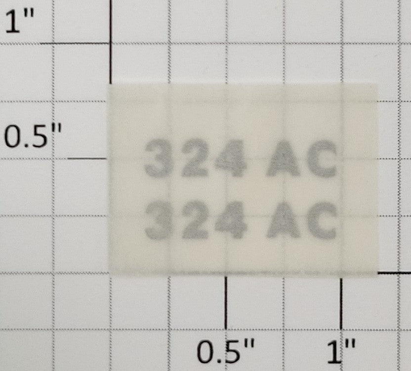 American Flyer TRS324ACS Silver Lettering Dry Transfer Decal #324 AC (Set of 2)