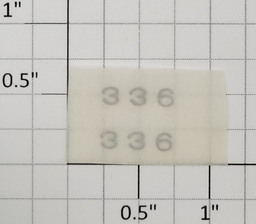 American Flyer TRS336S Small Silver Lettering Dry Transfer Decal #336 (Set of 2)