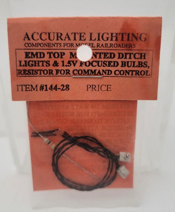 Accurate Lighting 144-28 EMD Top Mounted Ditch Lights / Command Control