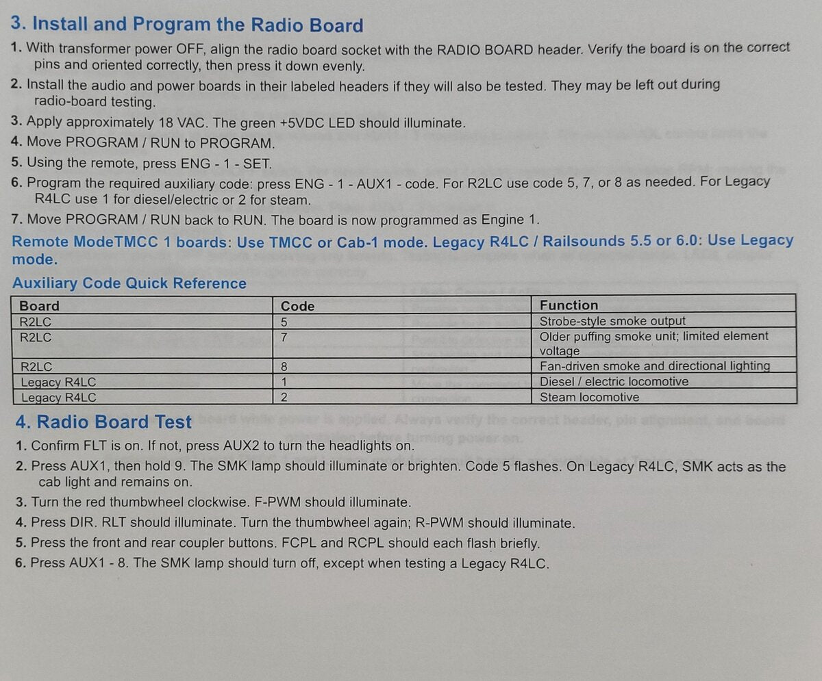 Trainz TMCC1-F1 TMCC / RailSounds Unpopulated Test Fixture