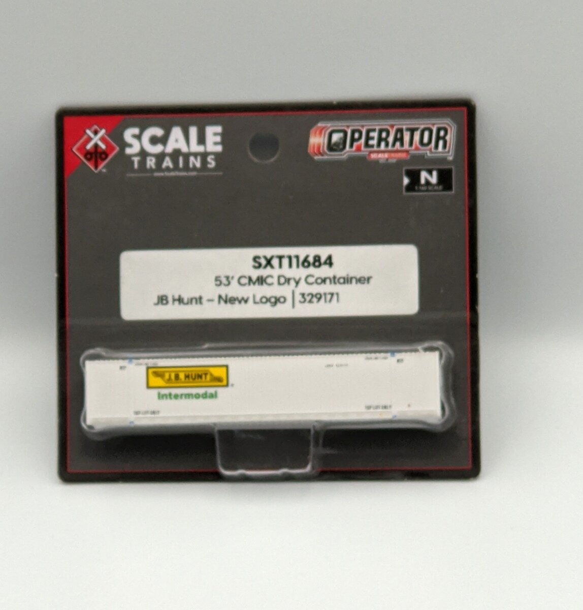 Scale Trains SXT11684 N Scale CMIC  53" Dry Container JB Hunt - New Logo
