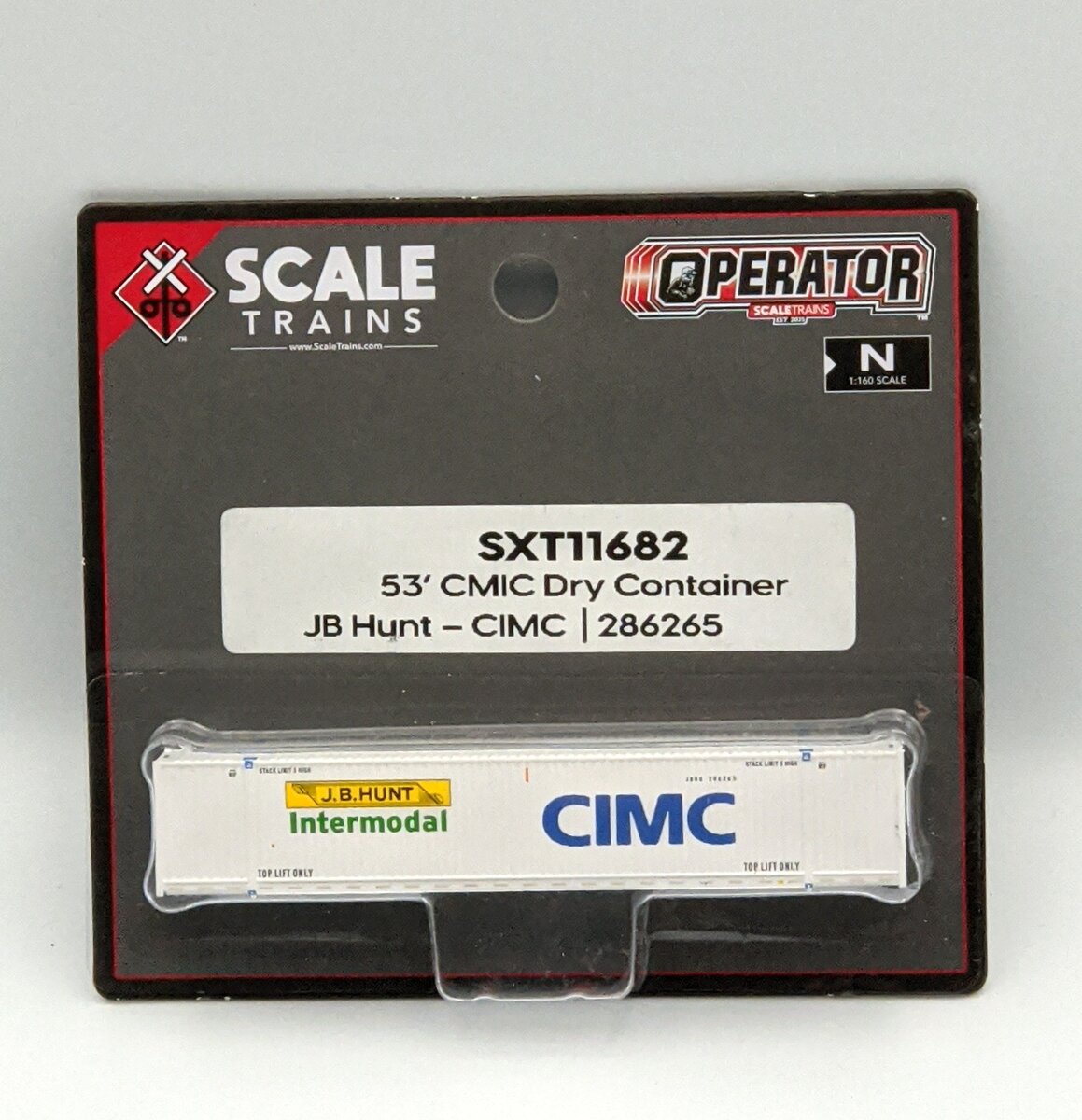 Scale Trains SXT11682 N Scale CIMC 53" Dry Container JB - Hunt
