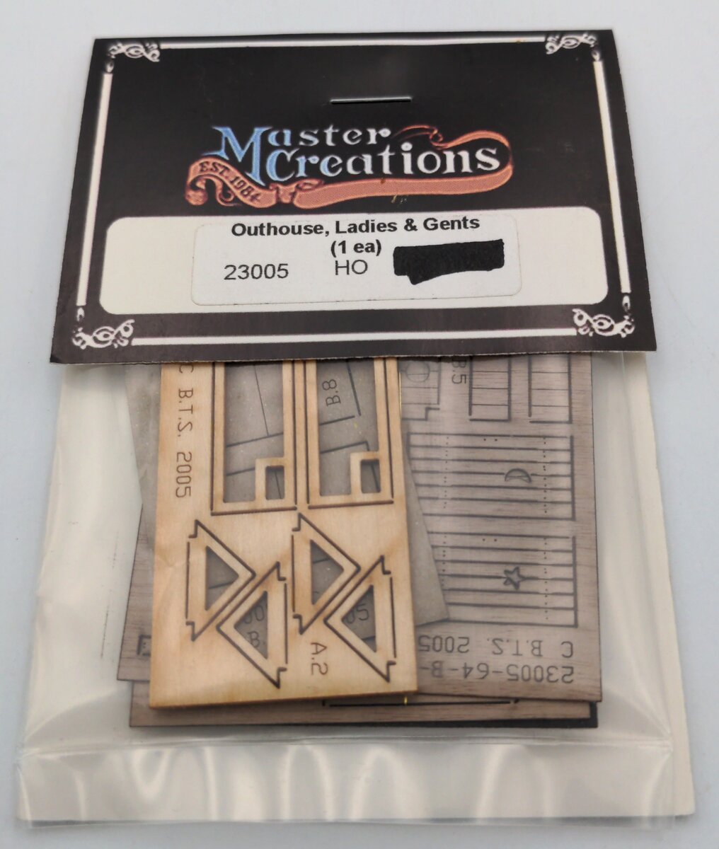 Master Creations 23005 HO Scale Outhouse, Ladies and Gents Kit