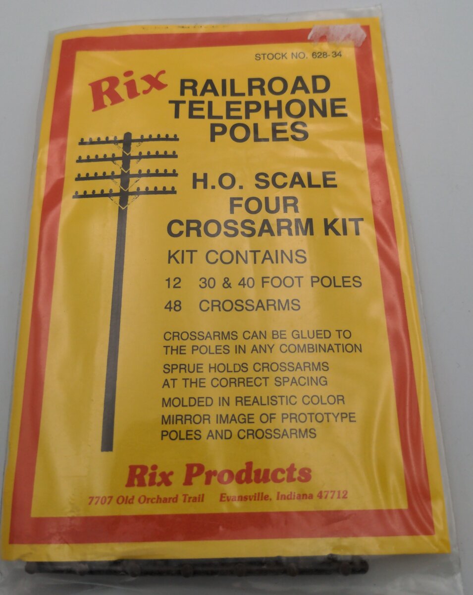 Rix Products HO Scale 628-34 Four Cross Arm Kit