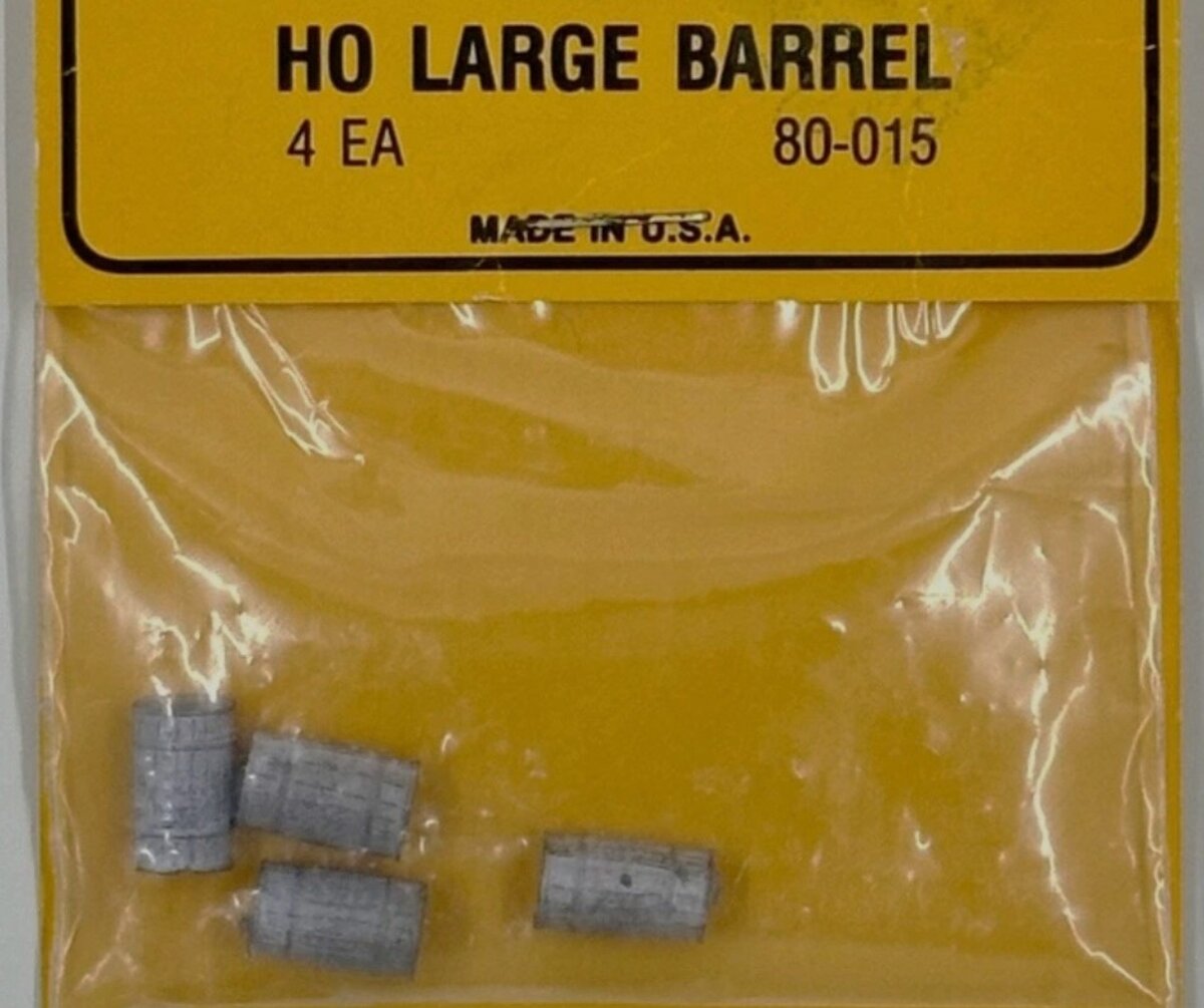 Micro Engineering 80-015 HO Scale Large Barrels Beer Keg Freight (Pack of 4)