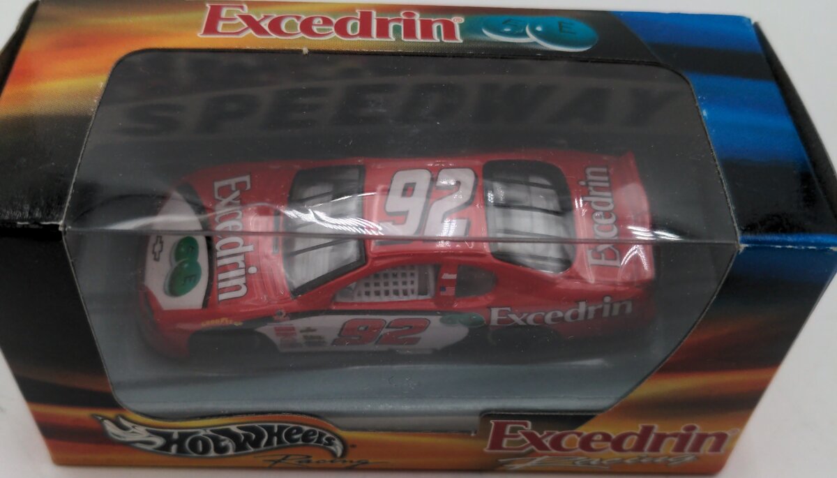 Hot Wheels 2002 Excedrin Racing #92 Car 2002 Special Edition Todd Bodine