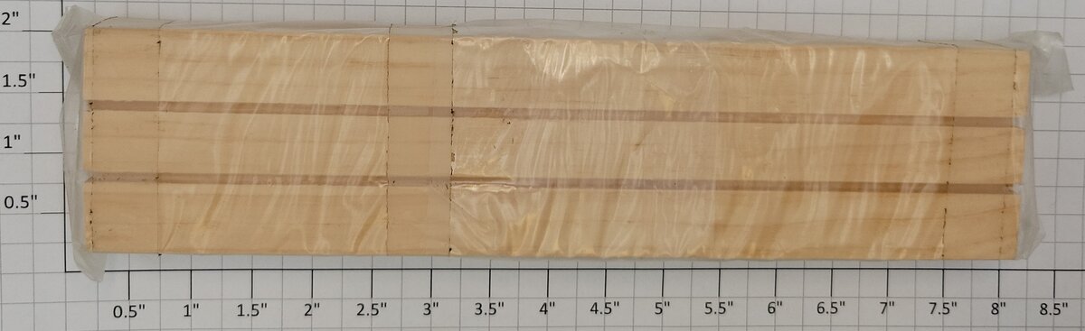American Flyer 3216-4X  O Gauge One Piece Lumber Load 7.5" L x 1.75" W x .75" H