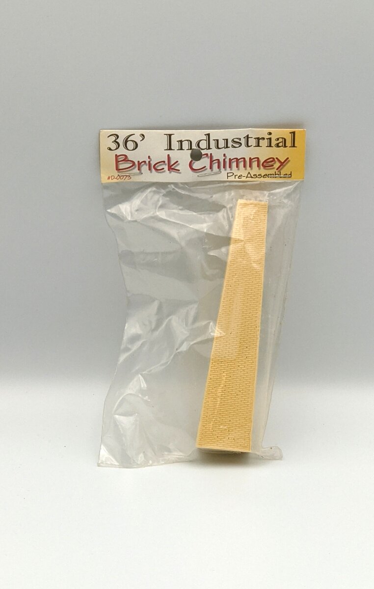 Model Tech Studios D-0073 HO Scale 36' Industrial Brick Chimney