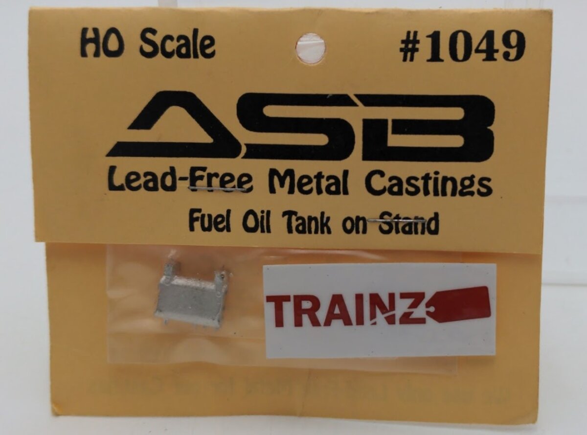 ASB Hobby Co. 1049 HO Scale Fuel Oil Tank on Stand Lead Free Metal Castings