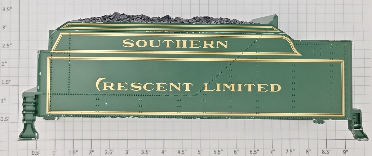MTH 30-SCL Southern Crescent Limited Green and Gold Painted Tender Shell #1396