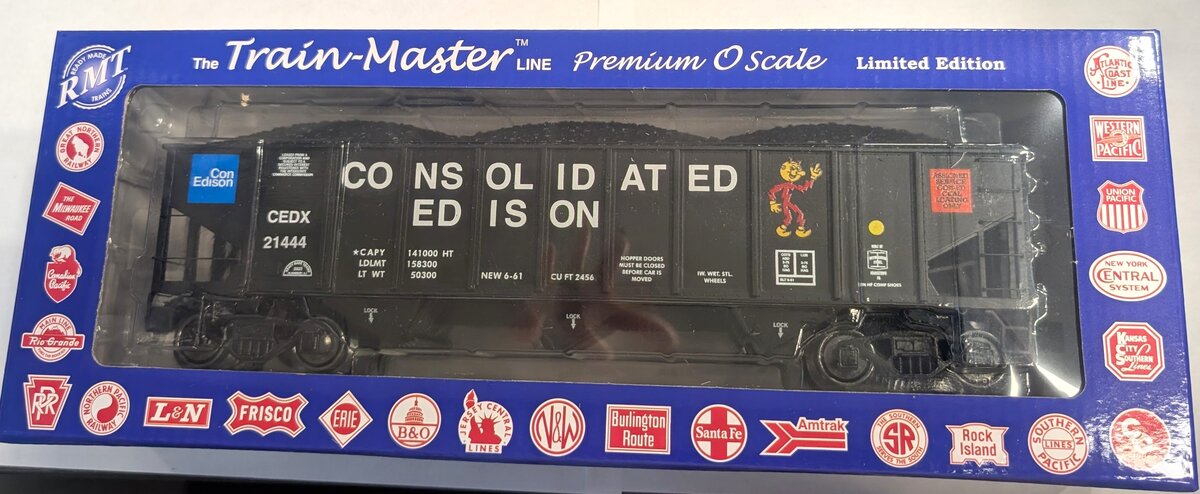 RMT 66207 O Consolidated Edison 70 Ton 3-Bay Coal Hopper Car w/ Load