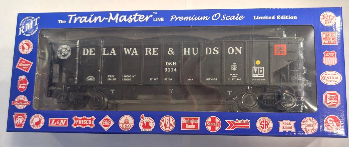 RMT 66256 O D&H 3-Bay Coal Hopper Car w/ Load