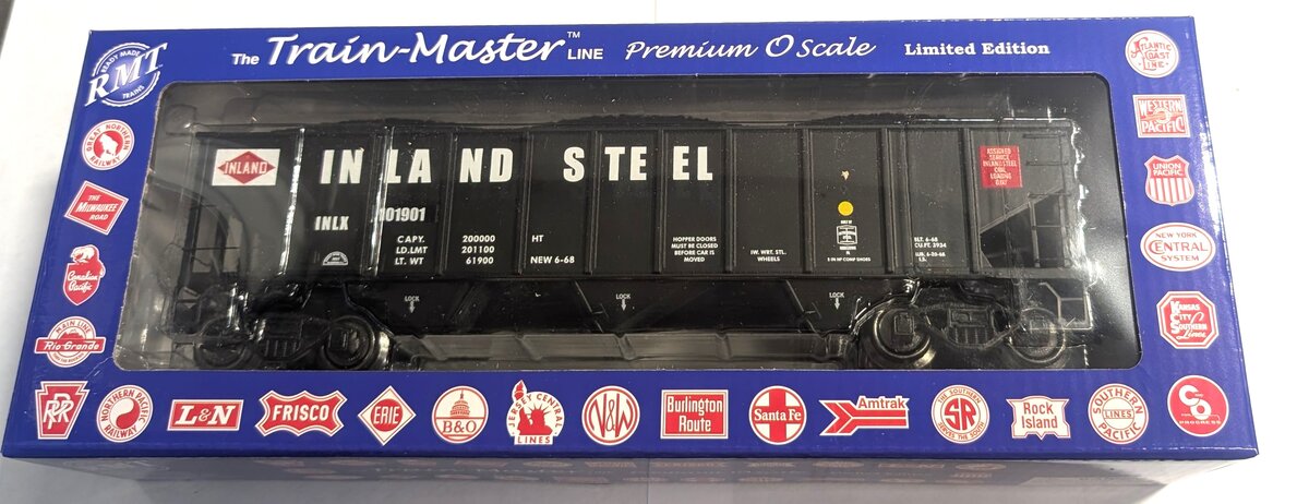 RMT 66299-183 O Inland Steel 3-Bay Coal Hopper Car w/ Load