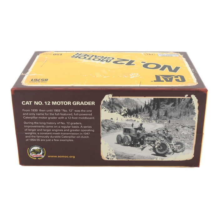 DieCast Masters 85761 1:50 Caterpillar No. 12 Motor Grader Diecast Model