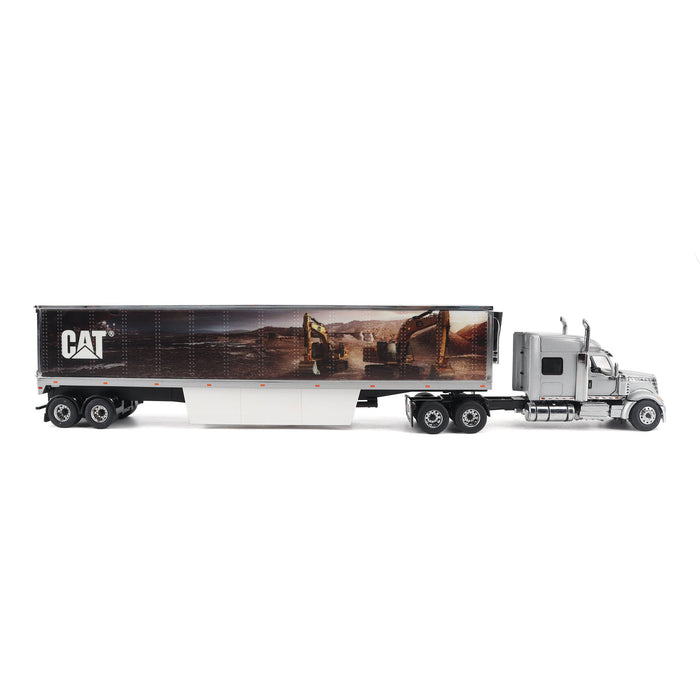 DieCast Masters 85769 1:50 International Lonestar Sleeper with Cat Mural Trailer