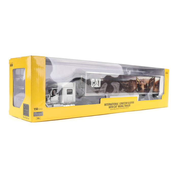 DieCast Masters 85769 1:50 International Lonestar Sleeper with Cat Mural Trailer