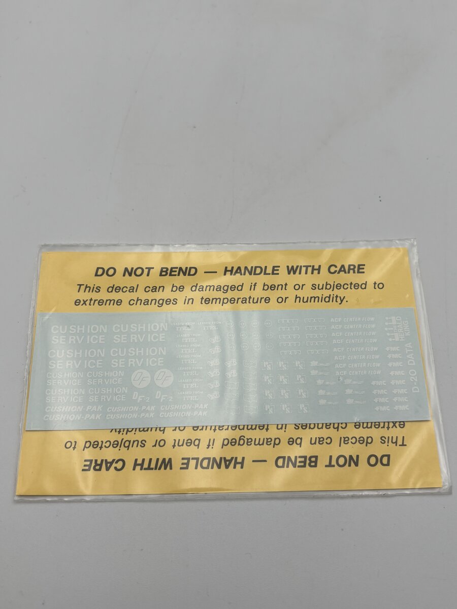 The Herald King D-20 HO Car Builder's Logos & Misc. Boxcar Markings Decal