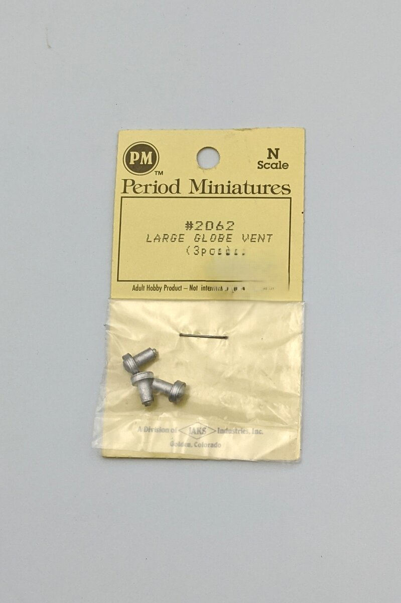 Period Miniatures 2062 N Scale Large Globe Vent (3-pack)